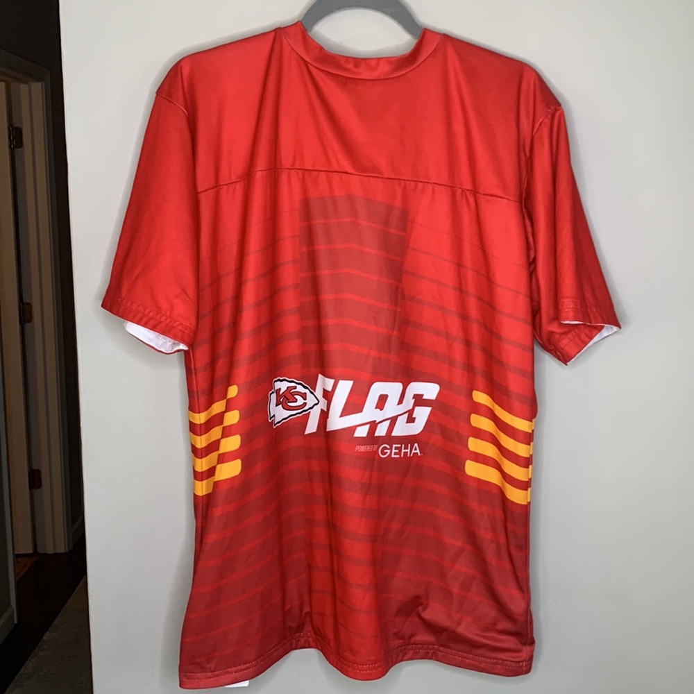 KC Chiefs Reversible Flag Football Adult Sz Small
Jersey Red/White Kansas City - Picture 14 of 16